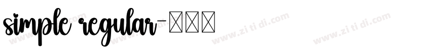 simple regular字体转换